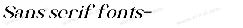 Sans serif fonts字体转换